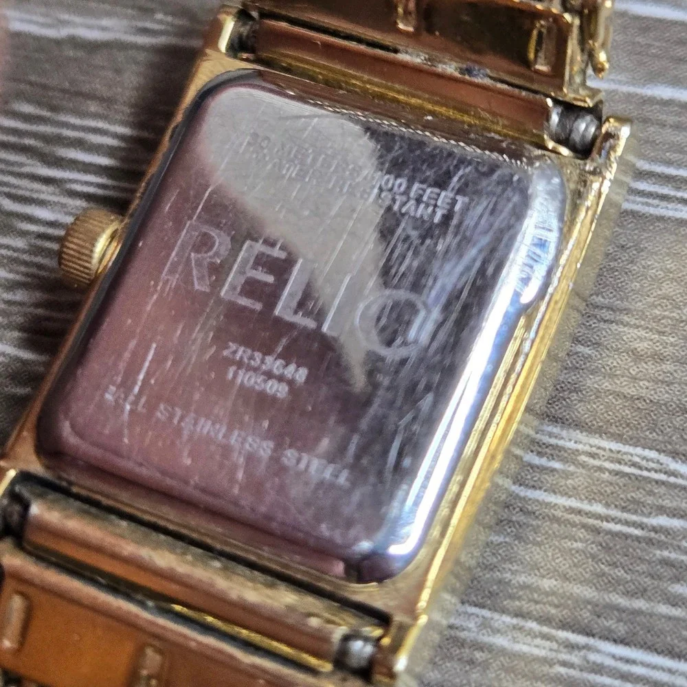 Relic Gold Tone ZR33648 Mesh Band Square Face Water Resistant Women's Watch